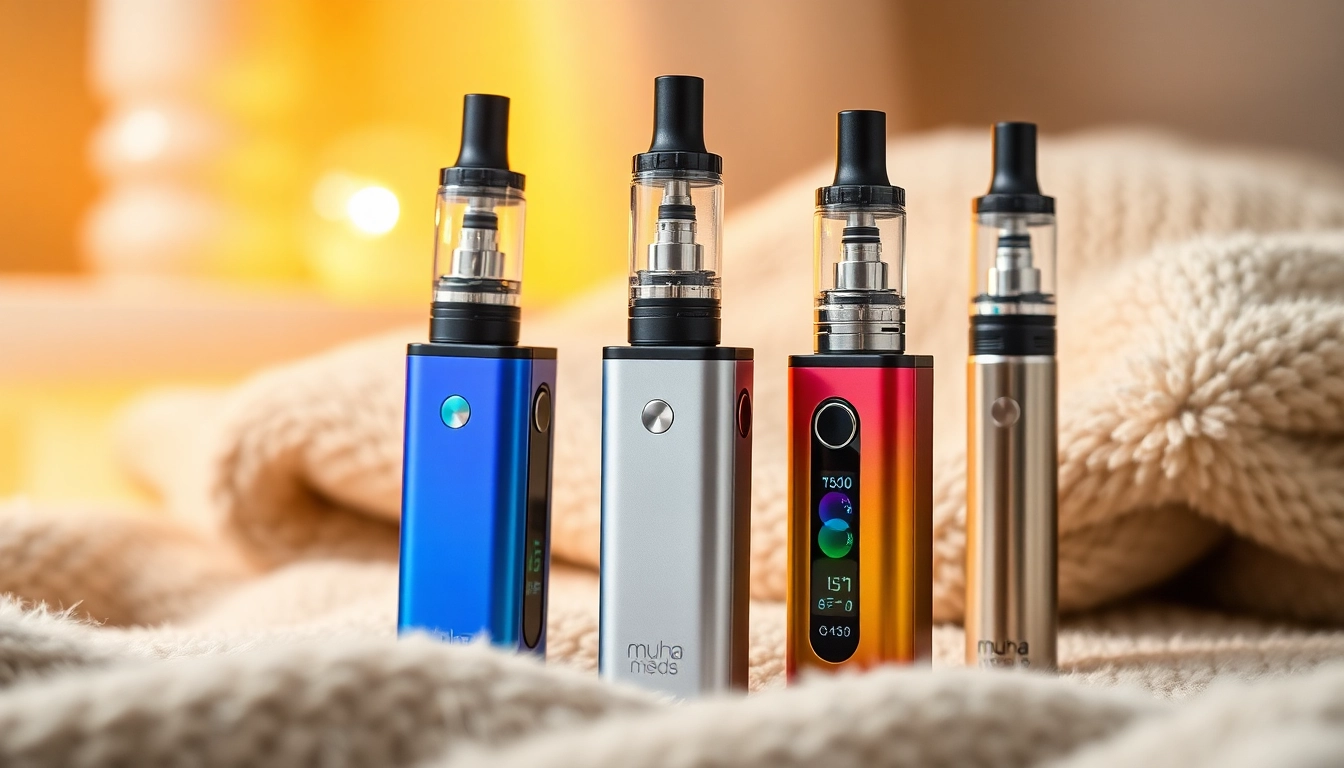 Showcasing Muha Meds Portable Vapes highlighting their sleek design and vibrant colors for the discerning user.