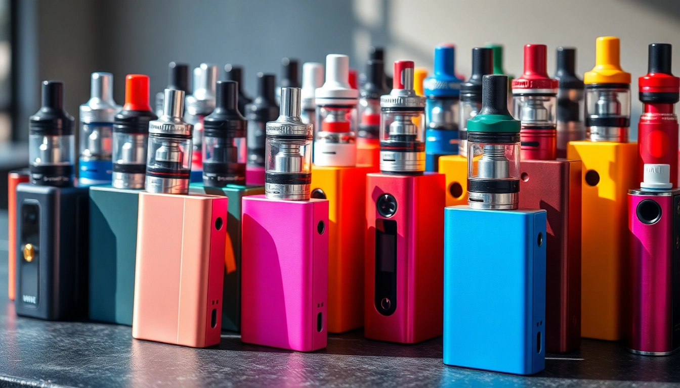 Showcase vibrant dummy vapes with unique designs highlighting flavor options and vibrant colors.