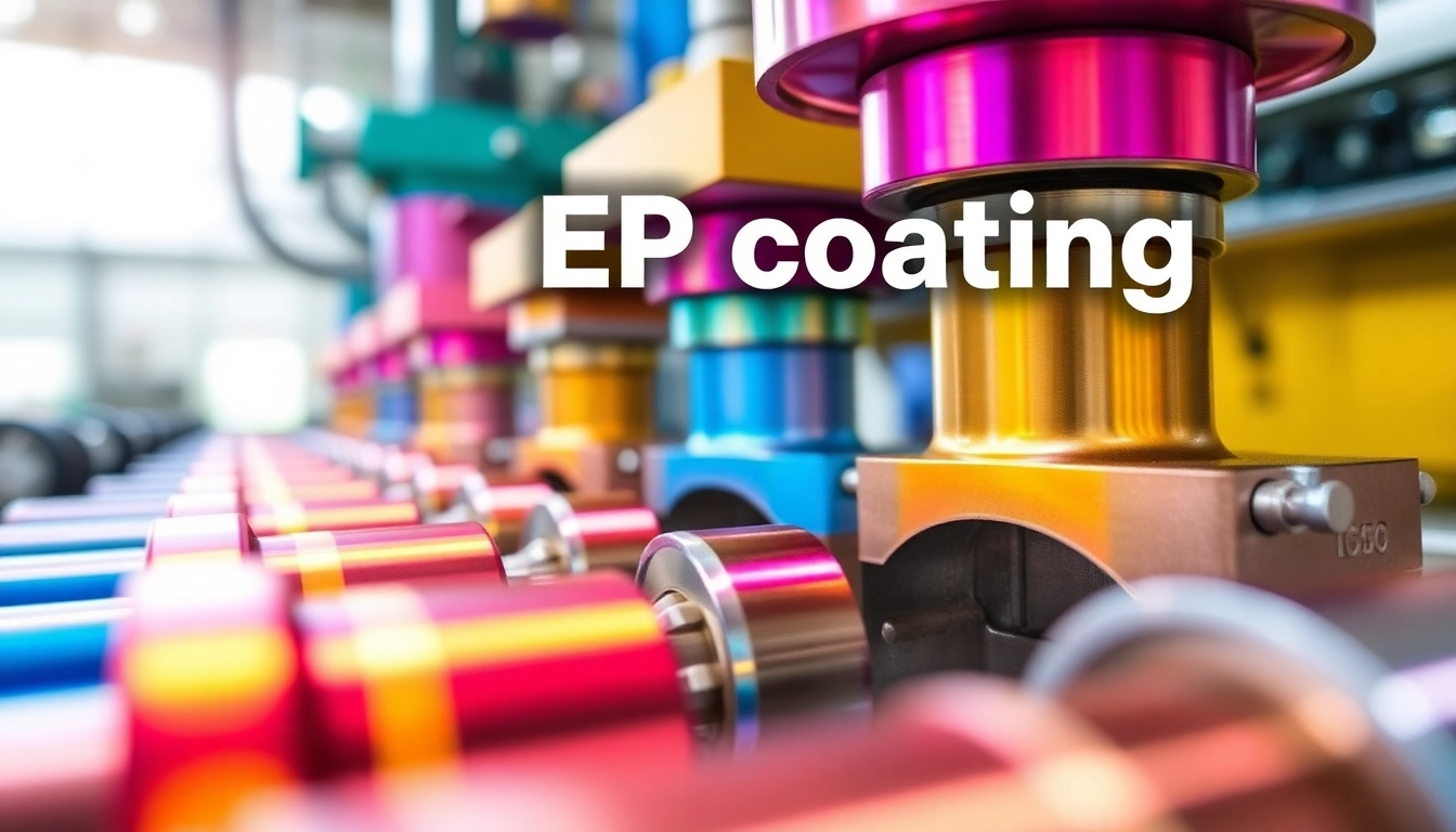 EP coating process showcasing metal components being coated for enhanced corrosion resistance