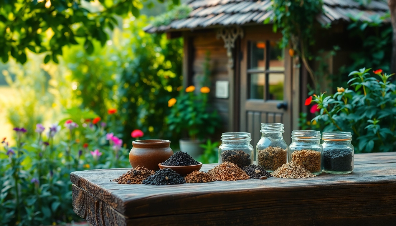 Experience the benefits of Alternative Smoking Blend with artfully displayed herbal varieties on a rustic table.