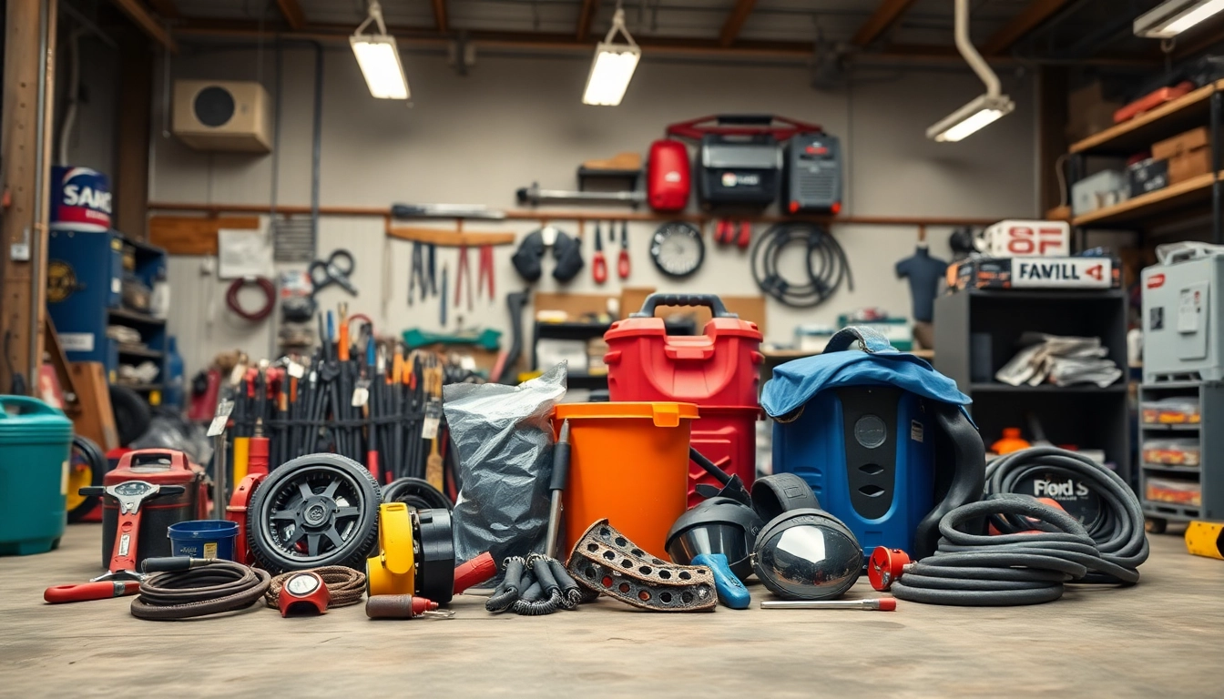 Find quality welding supplies near me with diverse tools displayed in a professional workshop setting.