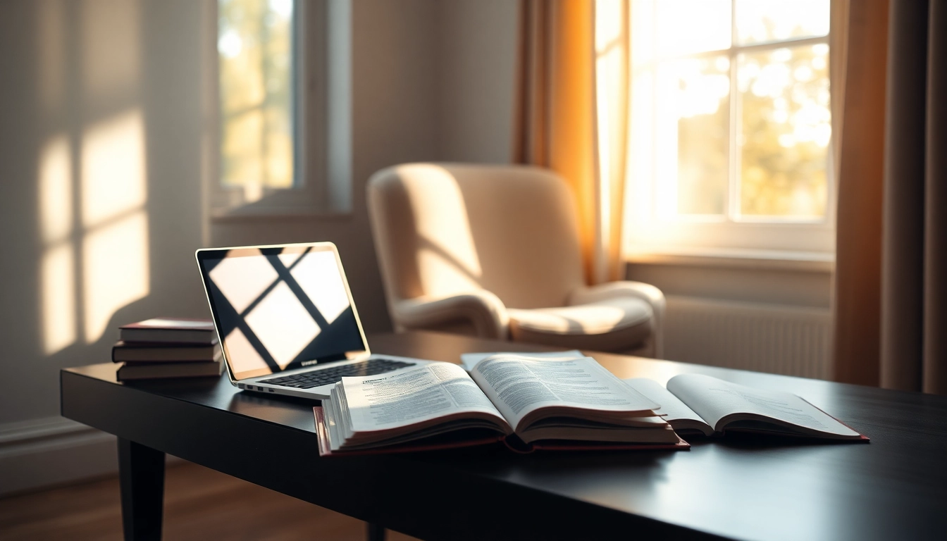 Enhance your studies with Homeworkmarket: a well-lit study space featuring a laptop and books.