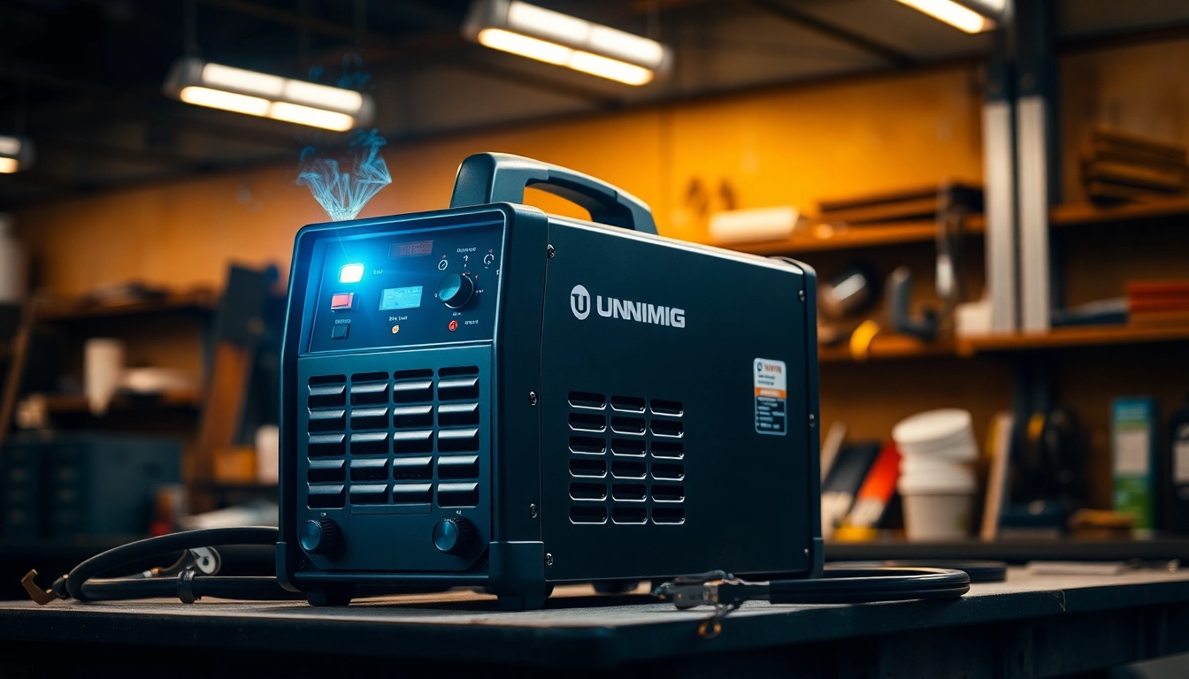 Weld with the Unimig Viper, showcasing its advanced features and precision controls in a workshop setting.