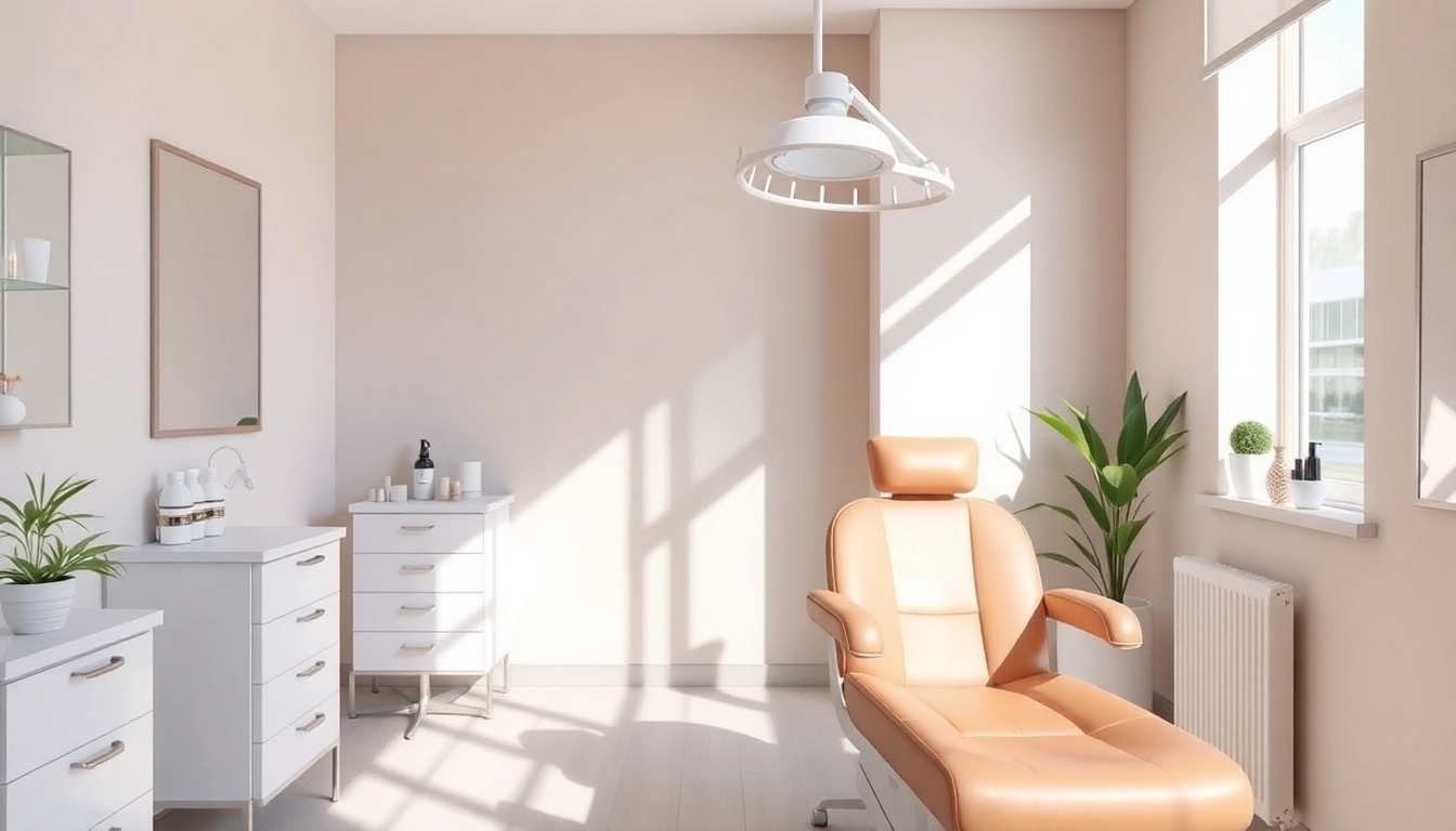 Behandlung in der SW BeautyBar Clinic mit einem einladenden und professionellen Setup für ästhetische Anwendungen