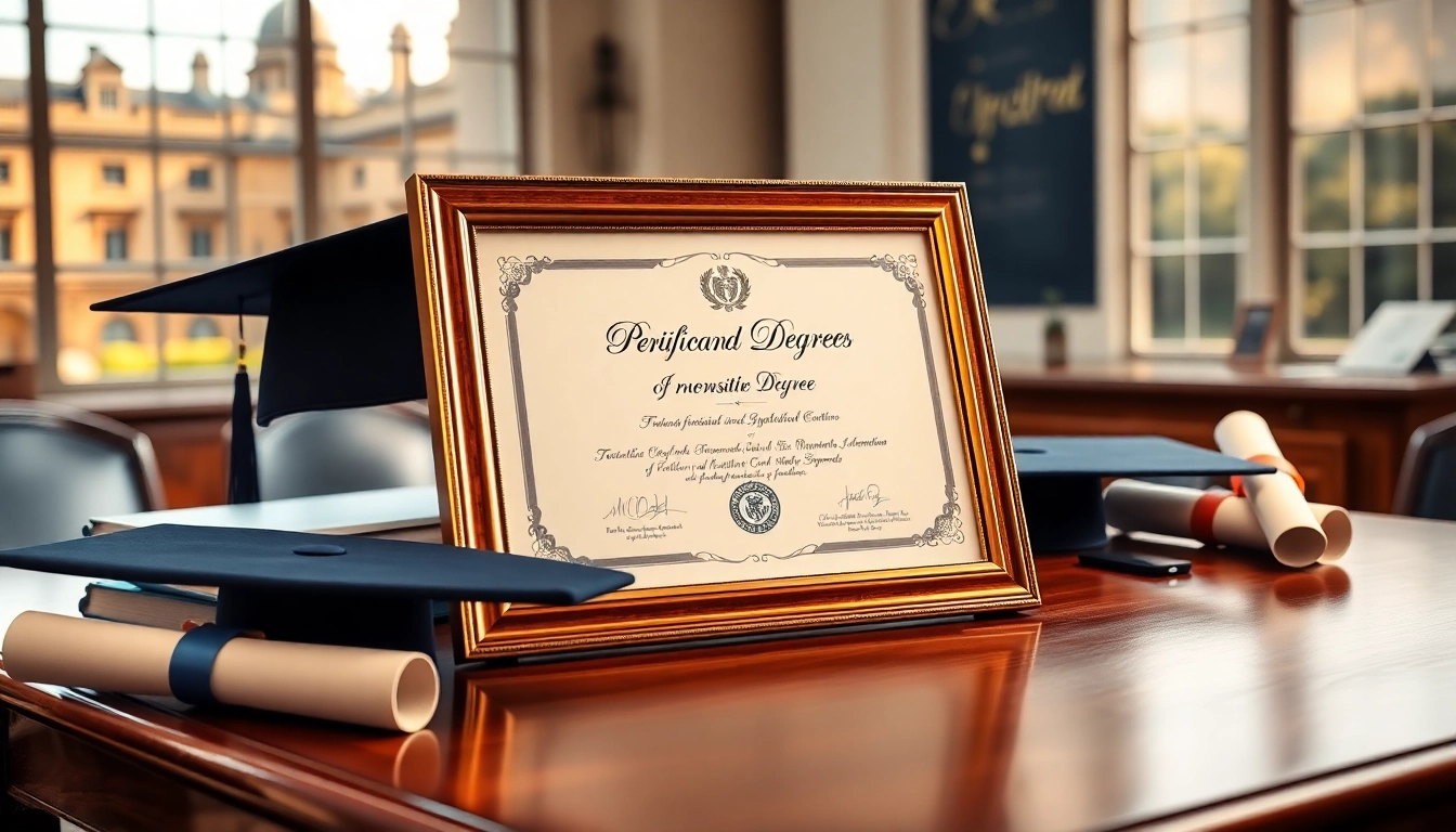 Showcasing an original university degree UK framed elegantly, symbolizing academic achievement.