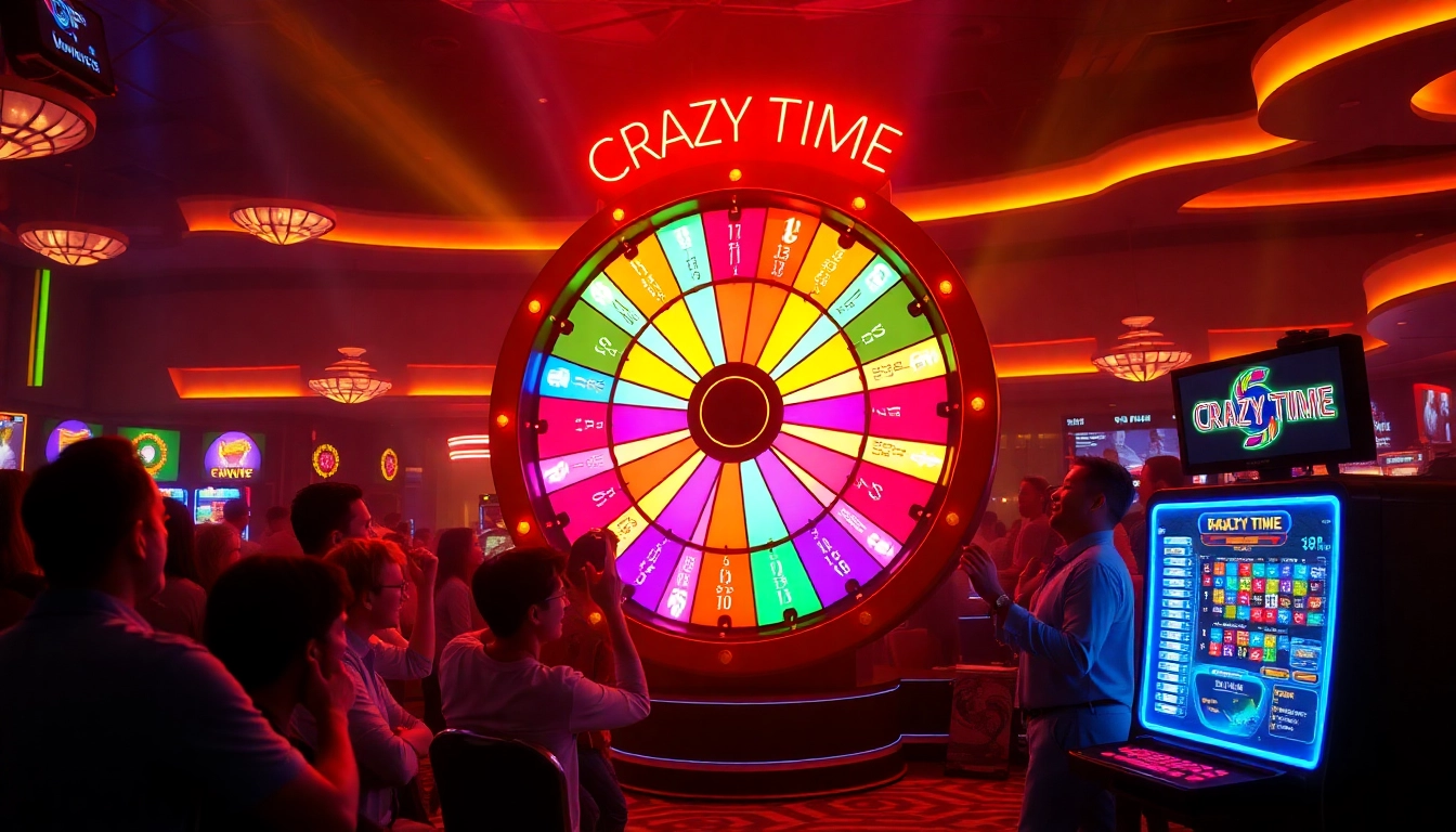 Catching the exhilarating vibe of Crazy Time statistiche with a vibrant game wheel and players in action.