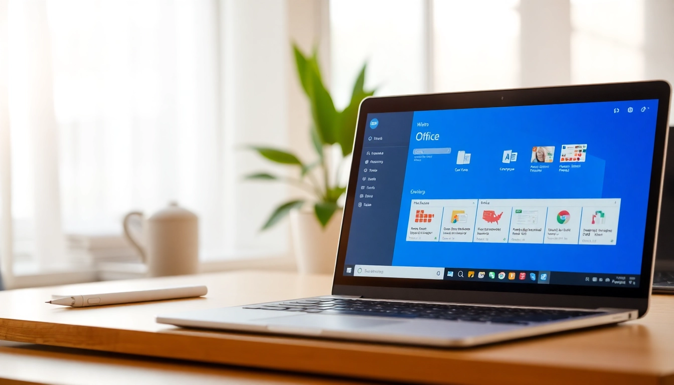 Download WPS Office: Engaging workspace showcasing WPS Office interface on a laptop.