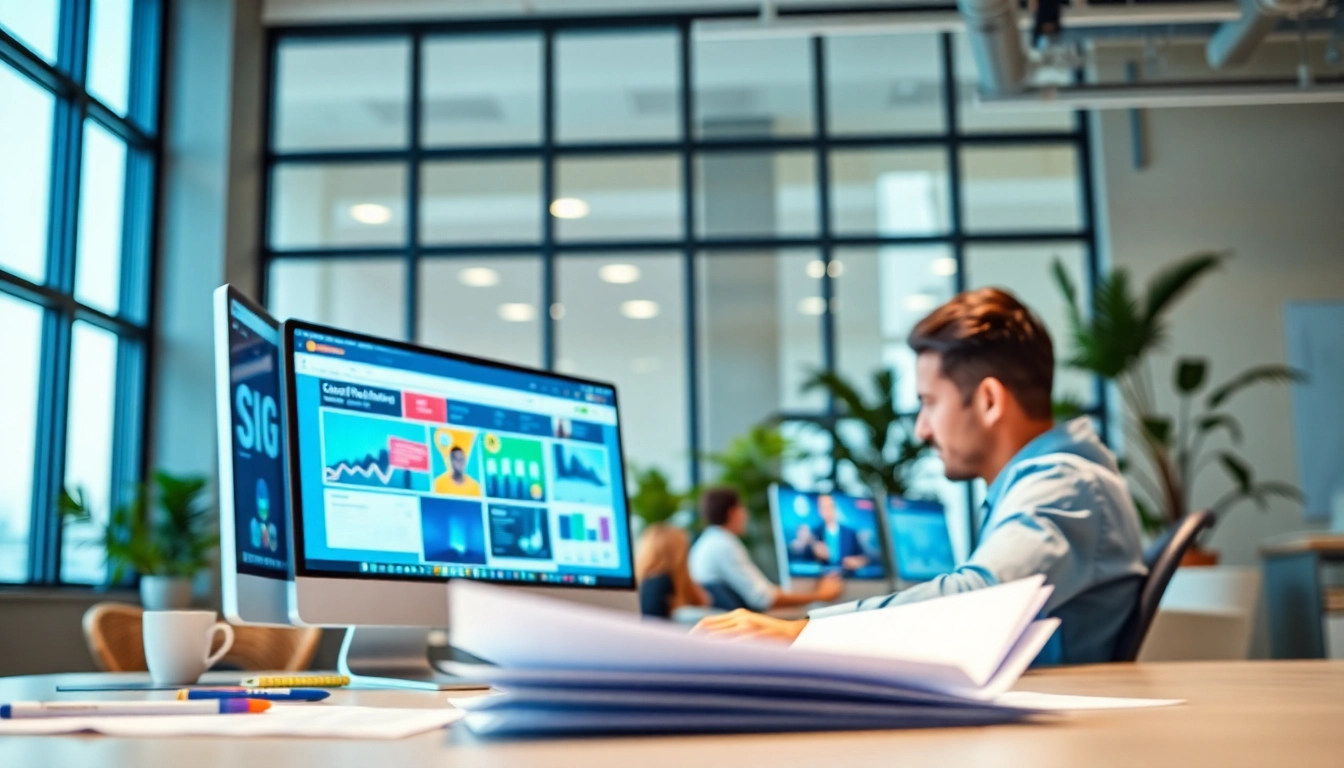 Craft a captivating website design with a professional workspace featuring vibrant mockups.