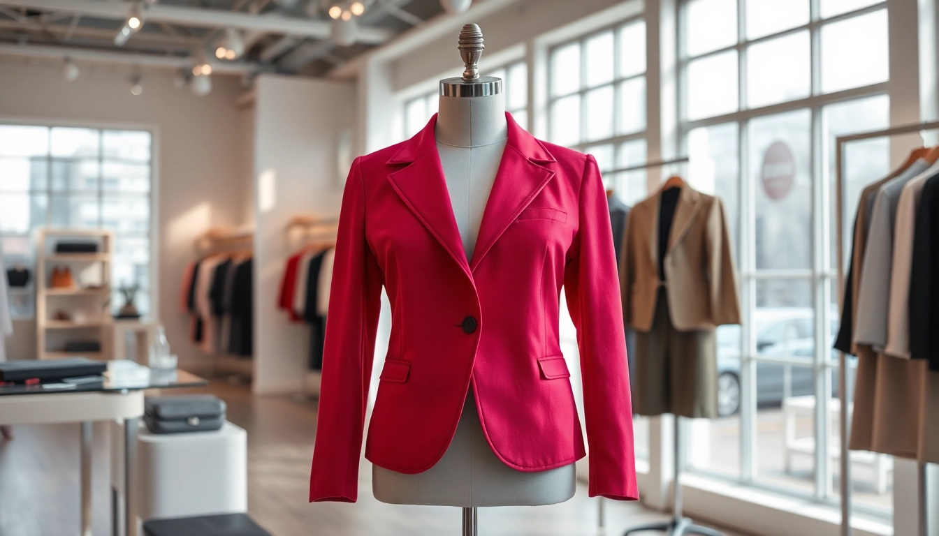 Showcasing a stylish jacket womens on display highlighting fashion and design.