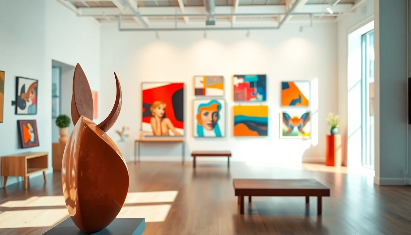 Discover unique artwork at in lieu gallery, featuring diverse contemporary sculptures and paintings.