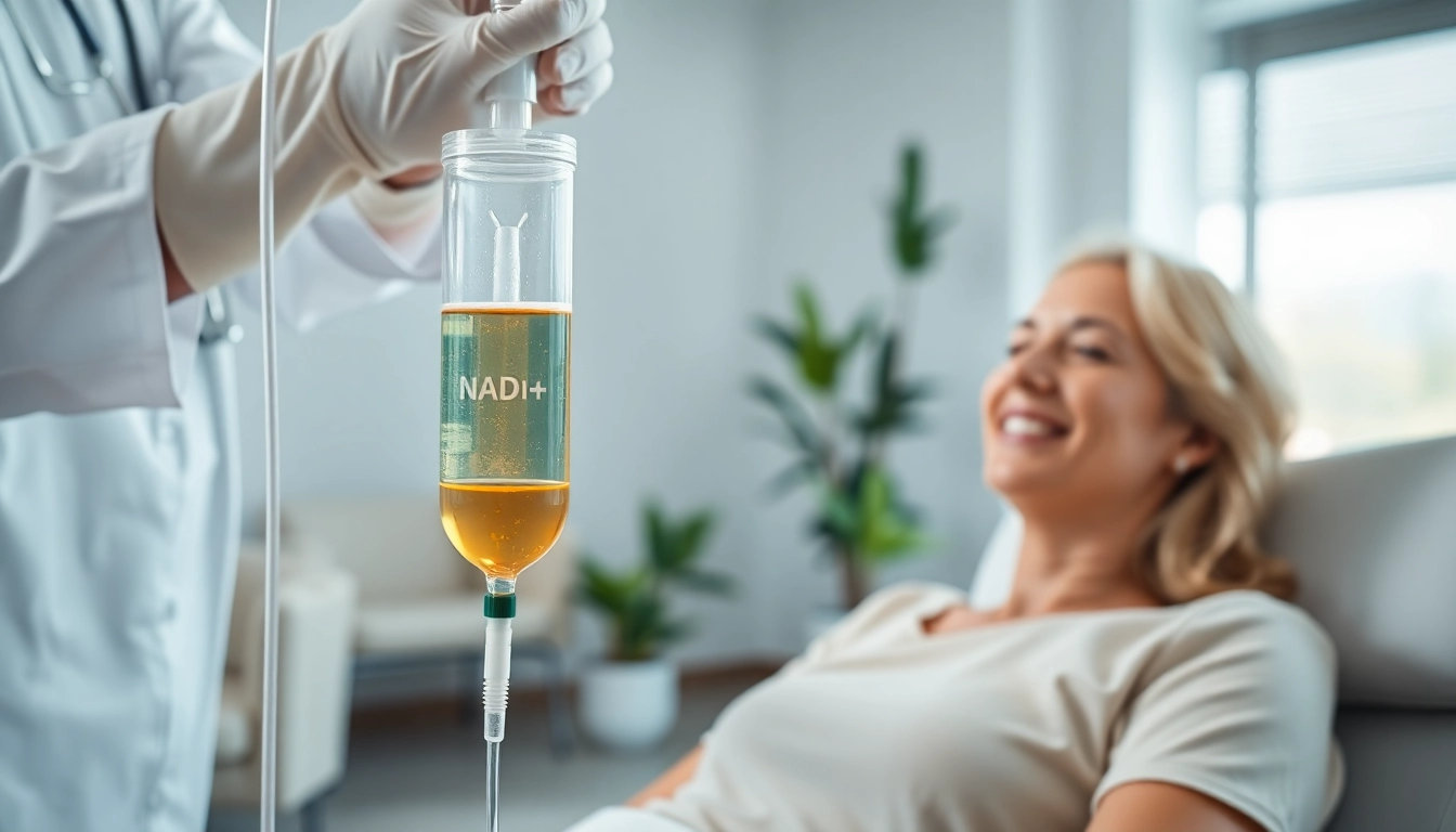 NAD+ IV therapy near me being administered in a professional medical setting to enhance well-being.