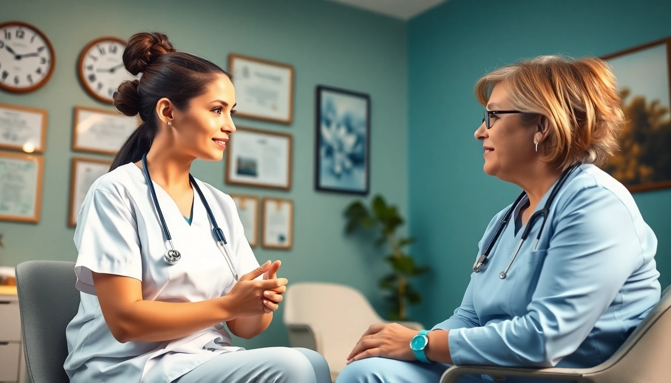 Nurse and counselor collaborate in a supportive discussion about the VDAP Program.