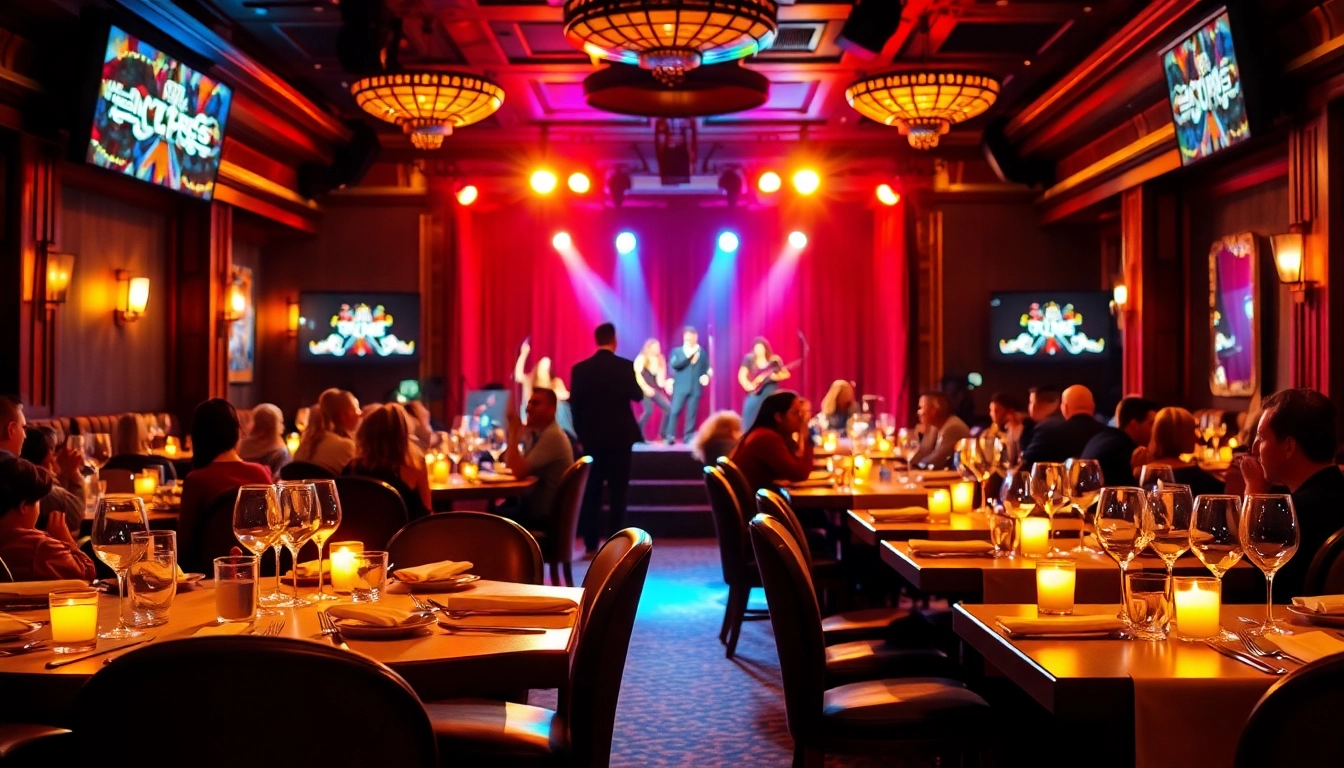 Experience the best dinner show in las vegas with engaging performers in a vibrant restaurant.